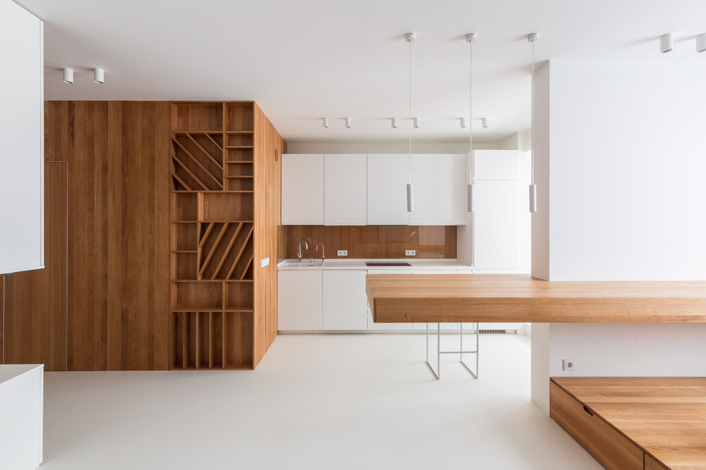 Inspiration for a modern kitchen in Moscow.