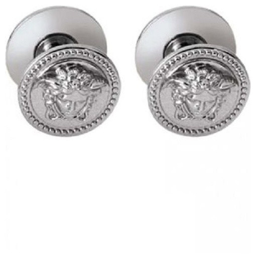 Auth. Versace Medusa Paired All-Purpose Cabinet Knobs, Platinum Finish -  Victorian - Wall Hooks - by World of Interiors | Houzz