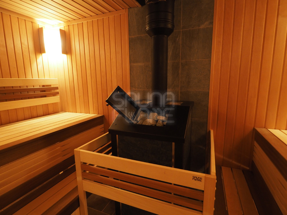 Сауна с печью в талькохлорите