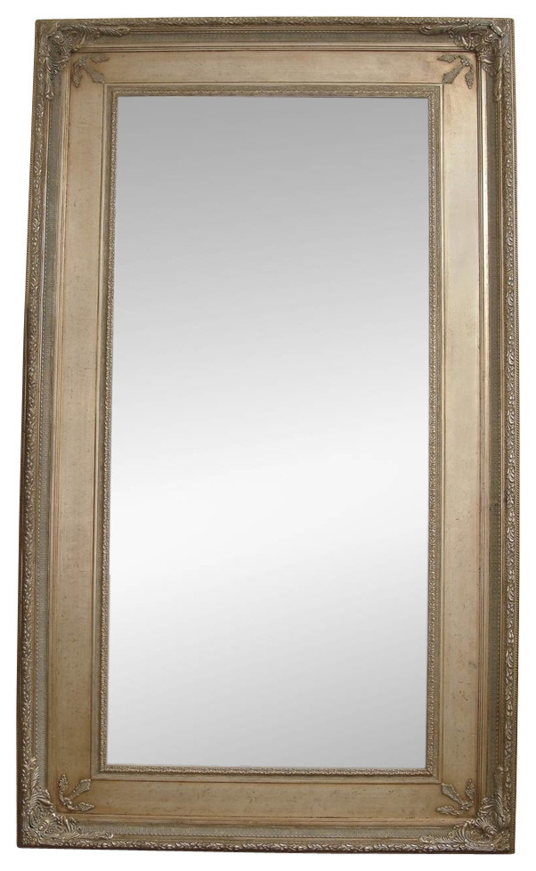 Bassett Mirror Old World Prazzo Leaner Antique Silver