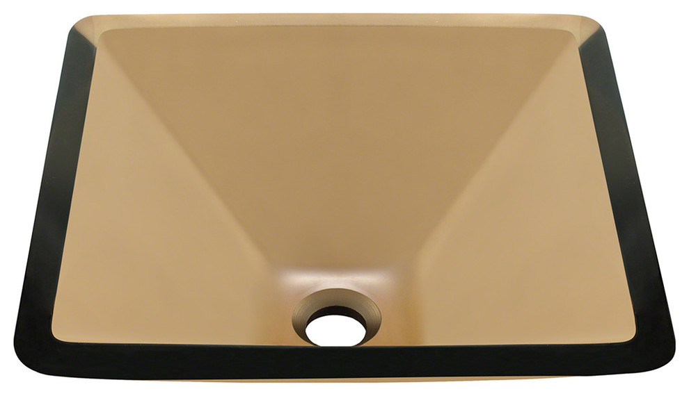 MR Direct 603 Taupe Colored Glass Vessel Sink