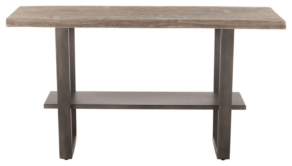 New Orleans Gray Live Edge Table Industrial Console Tables