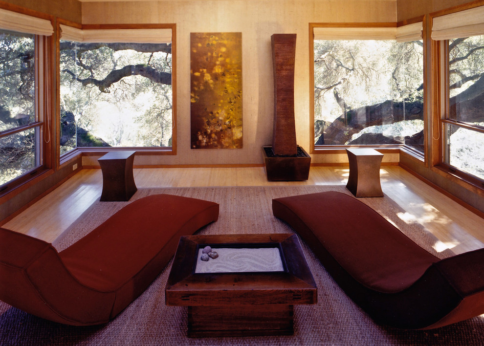 Zen living room photo in San Francisco