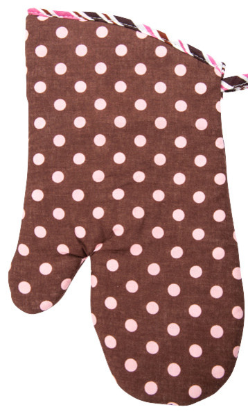 Chocolate Polka Dot Oven Mitt Contemporary Mitts And Pot Chocolate Polka Dot Oven Mitt Contemporary Mitts And Pot Holders By Flirty As