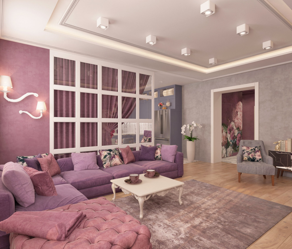 Эклектичный интерьер в ЖК Петровский, 100 кв. м. (г. Новосибирск)