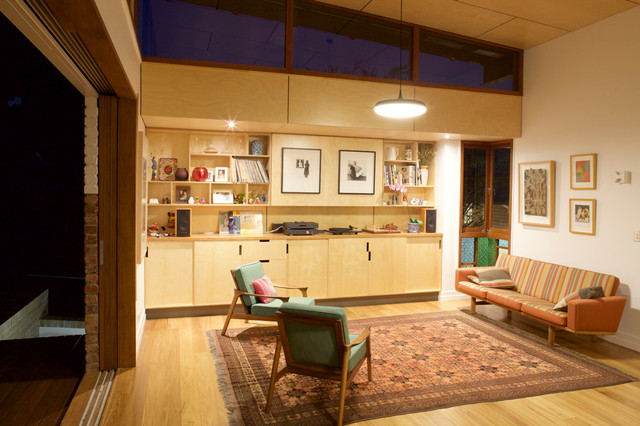Bardon Garden House contemporary-vardagsrum