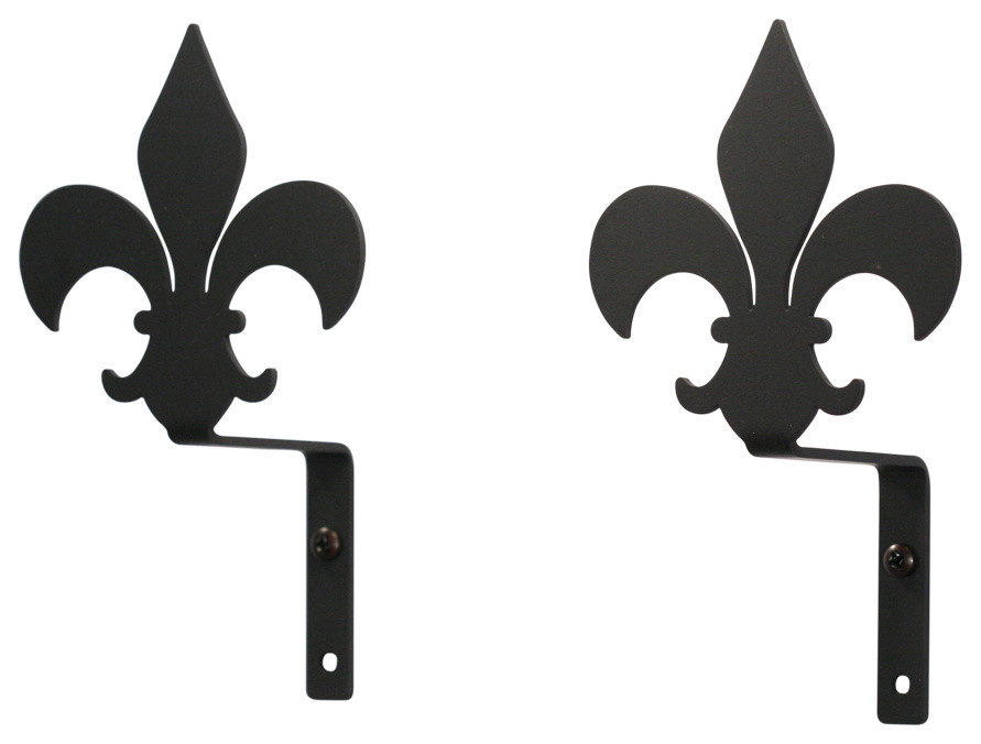 Rooster Curtain Swag Brackets Mediterranean Brackets by Village