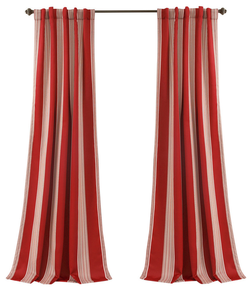 Julia Stripe Room Darkening Window Curtain Contemporary Curtains