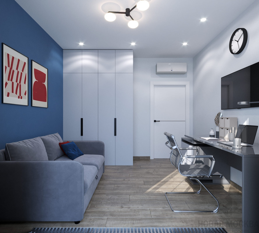 Дизайн двухкомнатной квартиры по адресу: Очаковское шоссе, 9А