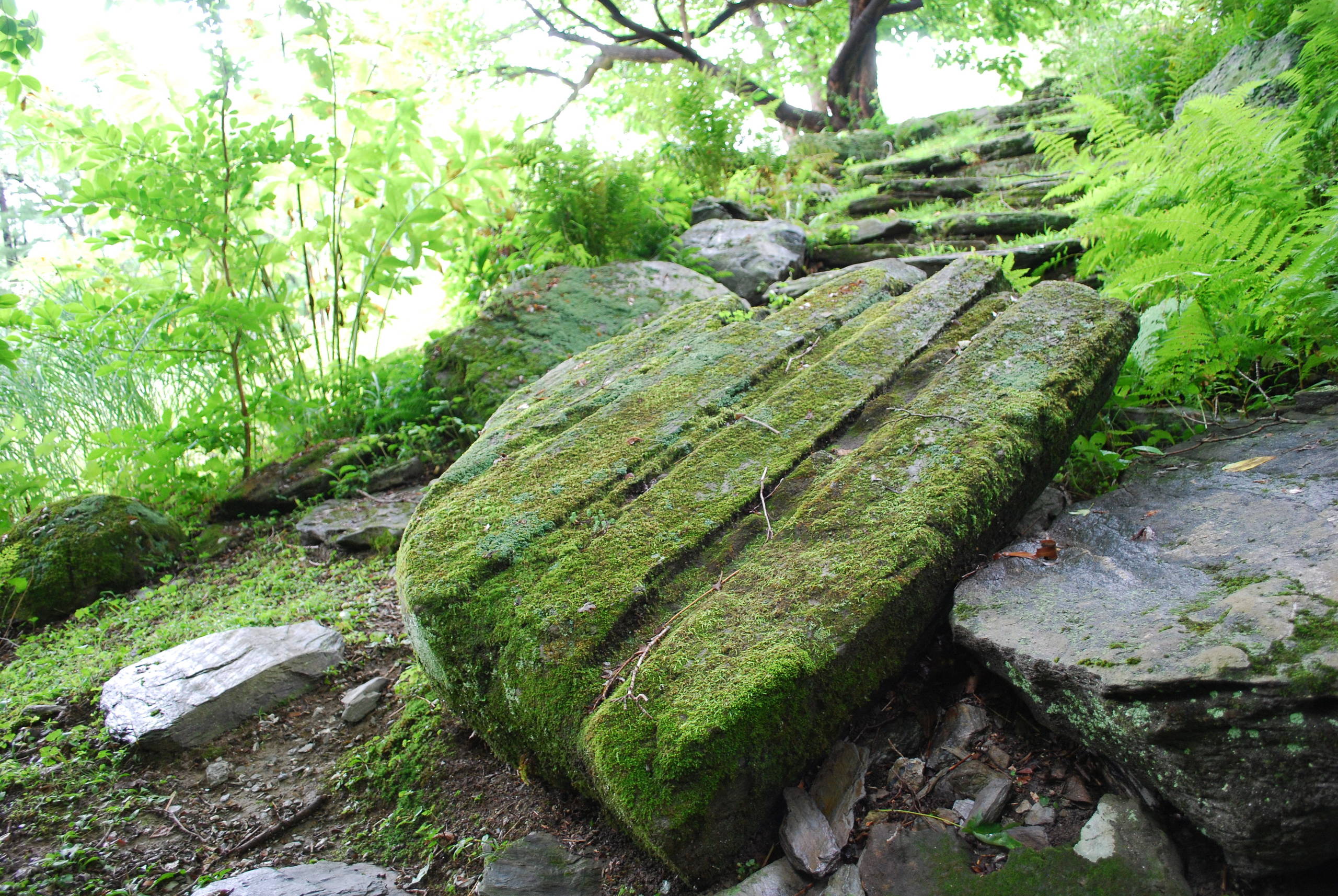 Carved boulder