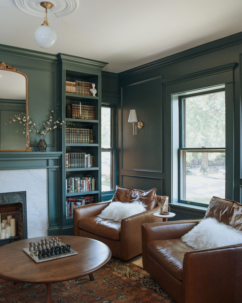 Ornate living room photo in Denver
