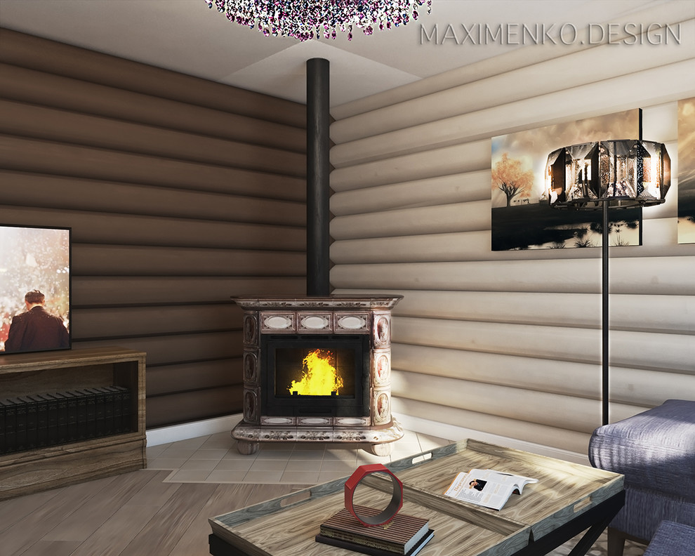 Сруб в современно-классическом стиле