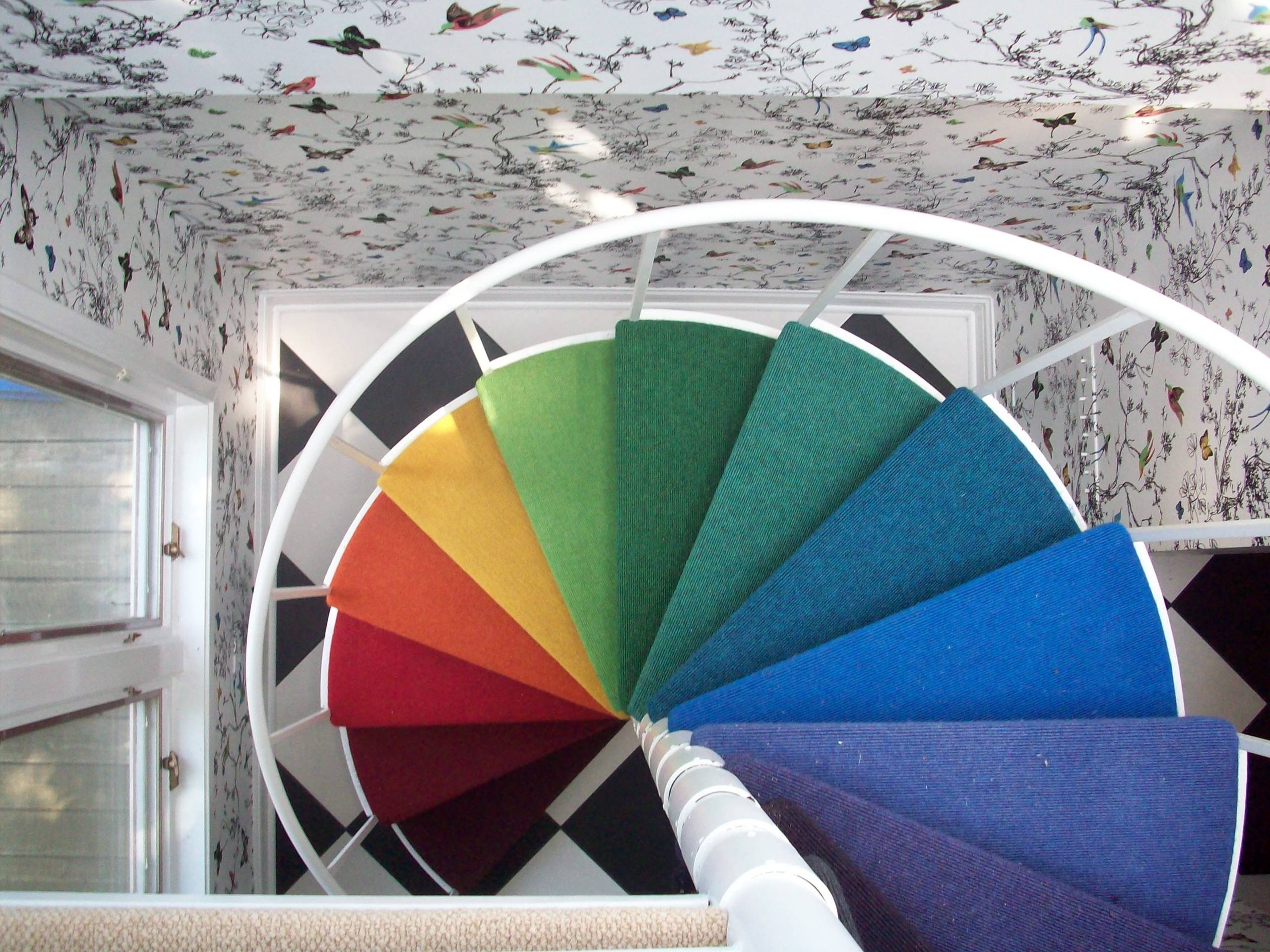 13 Colourful Staircase Designs That Ride the Rainbow