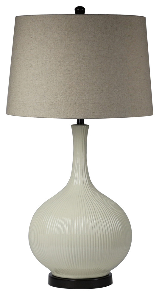 Nathan 31" Table Lamp with Drum Shade by Lucy & Transitional