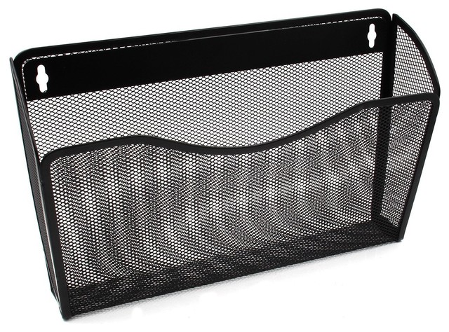 Ybm Home Mesh Steel Wall Mount File Holder Black 13 1 X3 75 X8 5