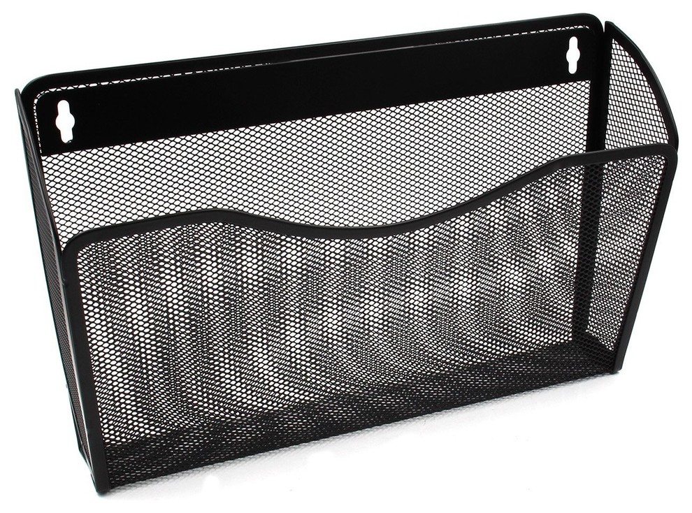 Ybm Home Mesh Steel Wall Mount File Holder Black 13 1 X3 75 X8 5