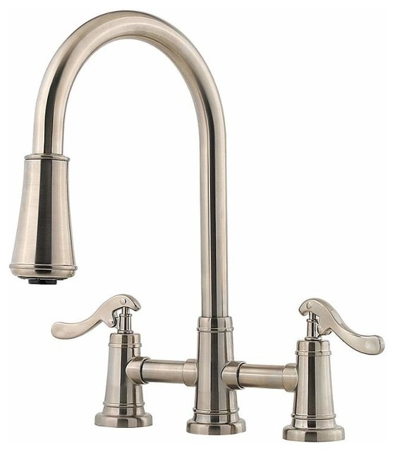 Pfister Lg531 Yp Ashfield 2 Handle Pull Down Kitchen Faucet With