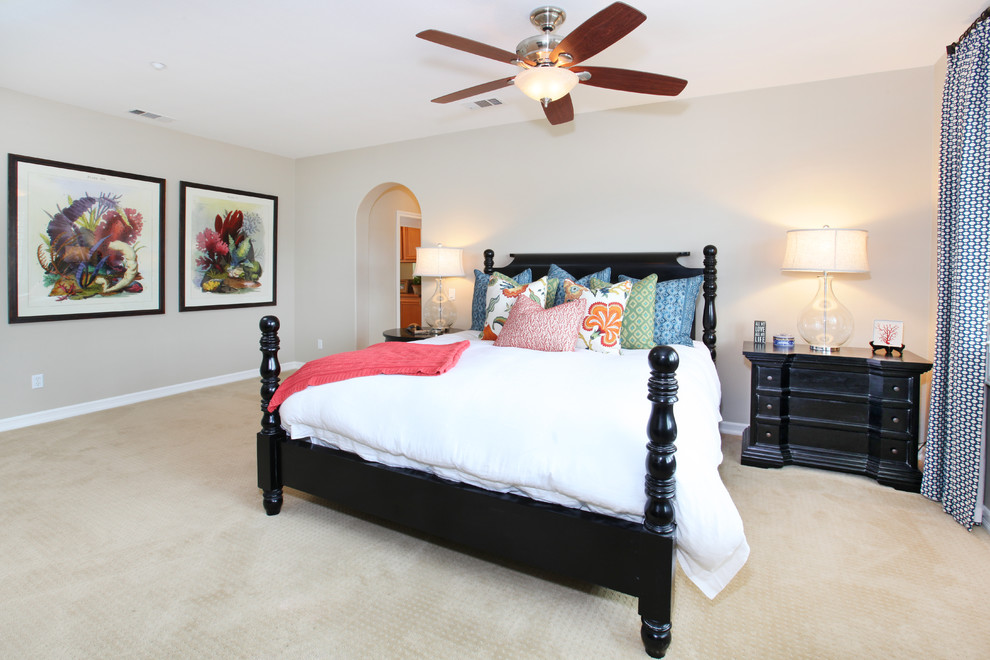 Photo of a beach style bedroom in Orange County.