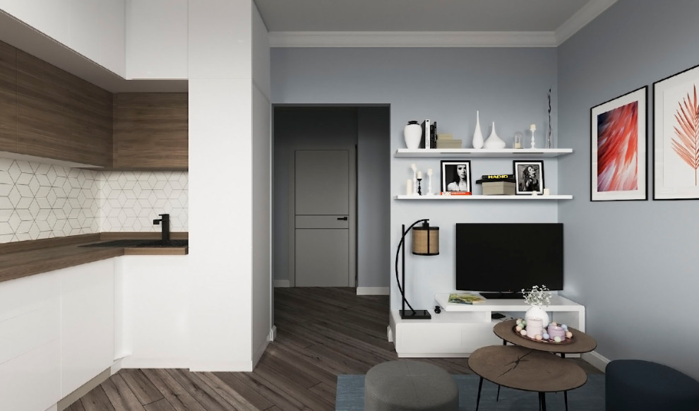 Кухня-гостиная в современном стиле