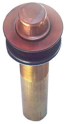 Polished Copper Bathroom Sink Drain MT760-ACP, Size: 1.5" Diameter x 8 ...