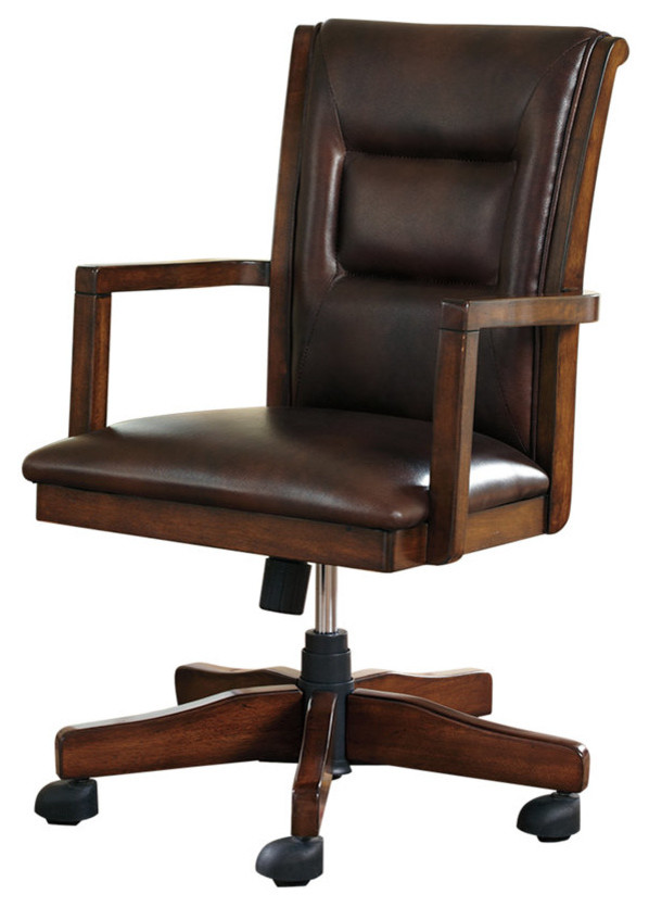 Ashley Home Office Desk Chair Devrik Brown Transitional Office Chairs By Gwg Outlet
