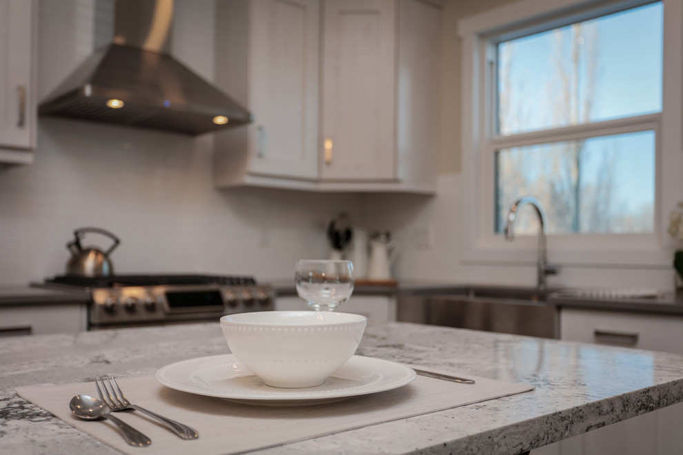 Home design - transitional home design idea in Edmonton