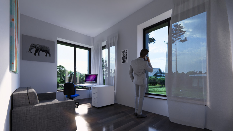 Одноэтажный дом из кирпича