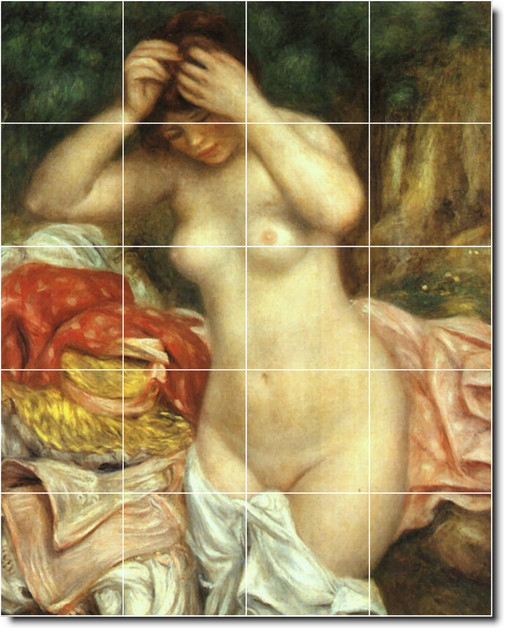 Auguste Renoir Nudes Painting Ceramic Tile Mural #29, 48"x60"