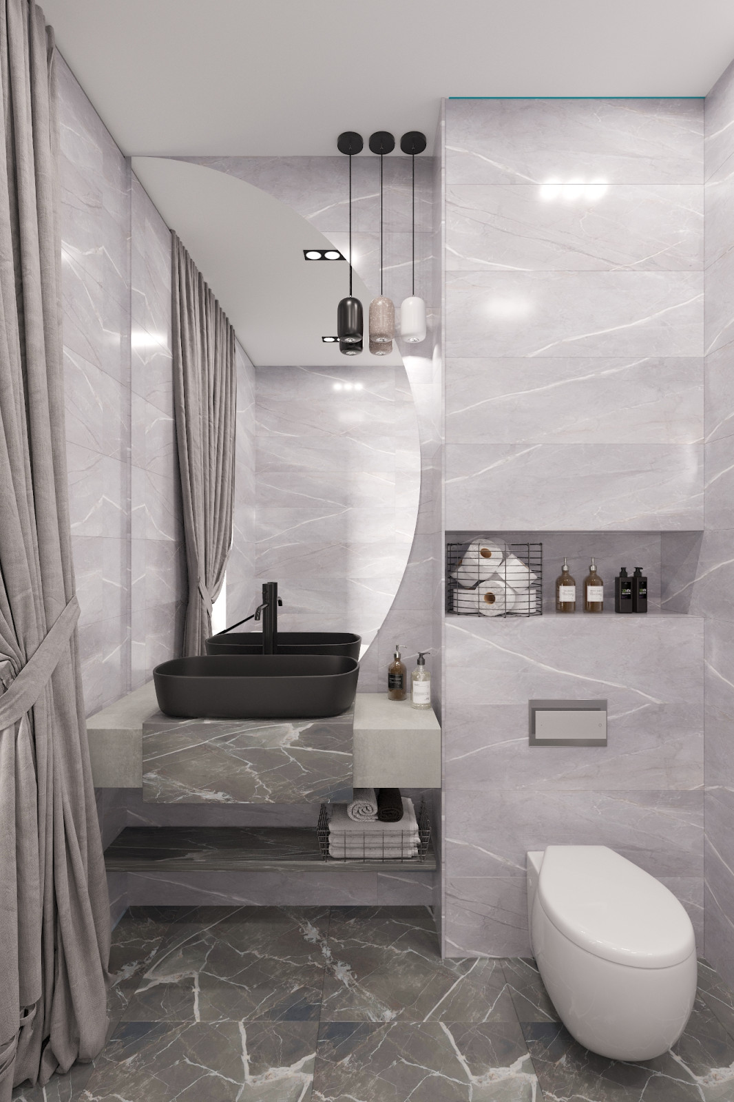 Ванная комната в загородном доме