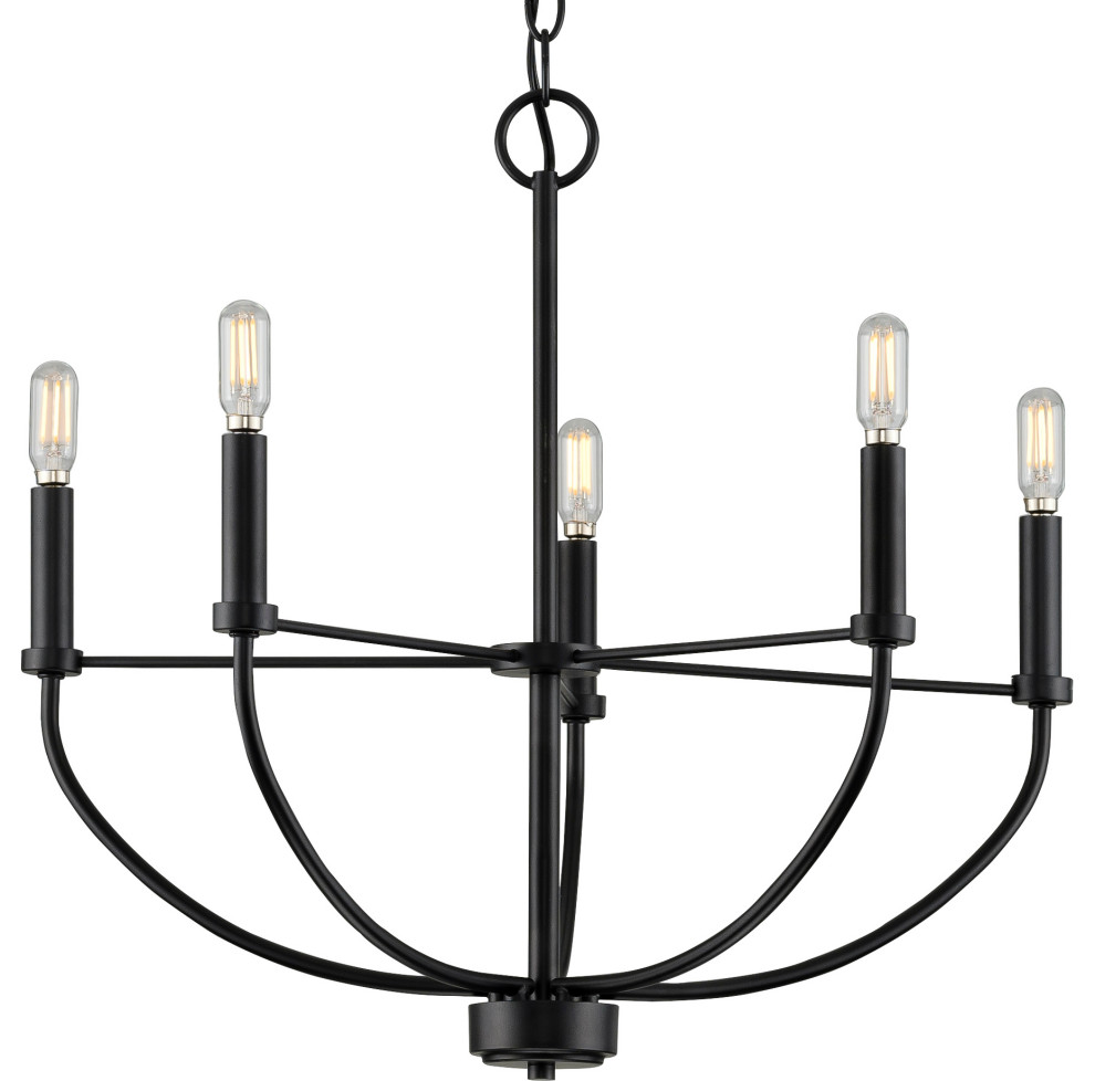 Luxury Modern Farmhouse Chandelier, Midnight Black Farmhouse