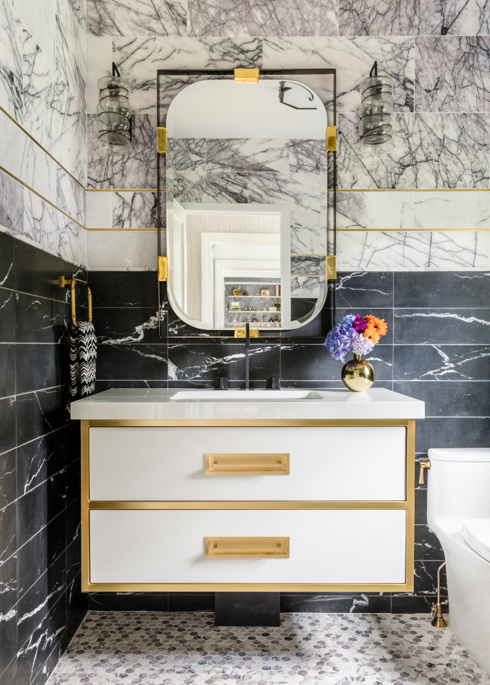 Contemporary Classic | Short Hills, NJ - Contemporary - Powder Room ...