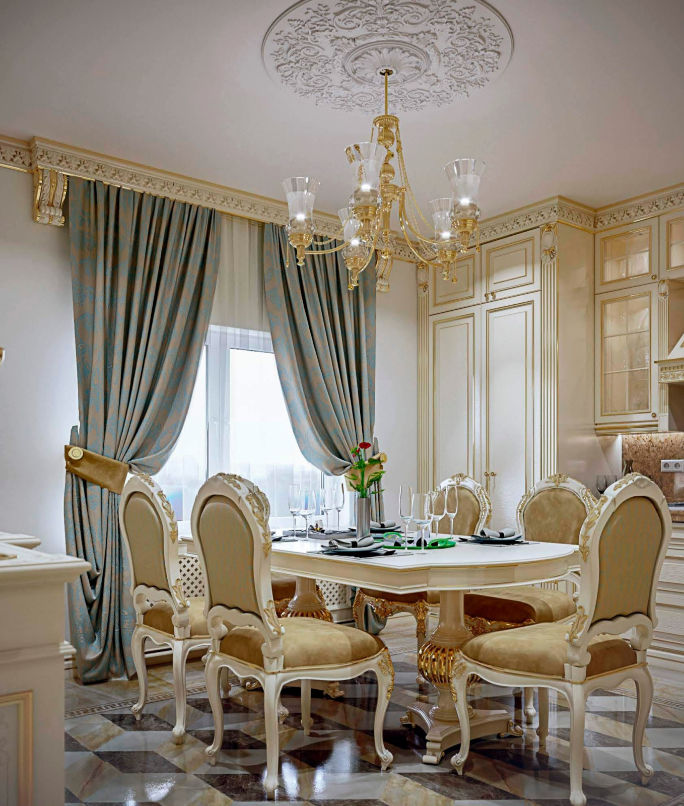 Кухня в бежевых тонах от Mirt