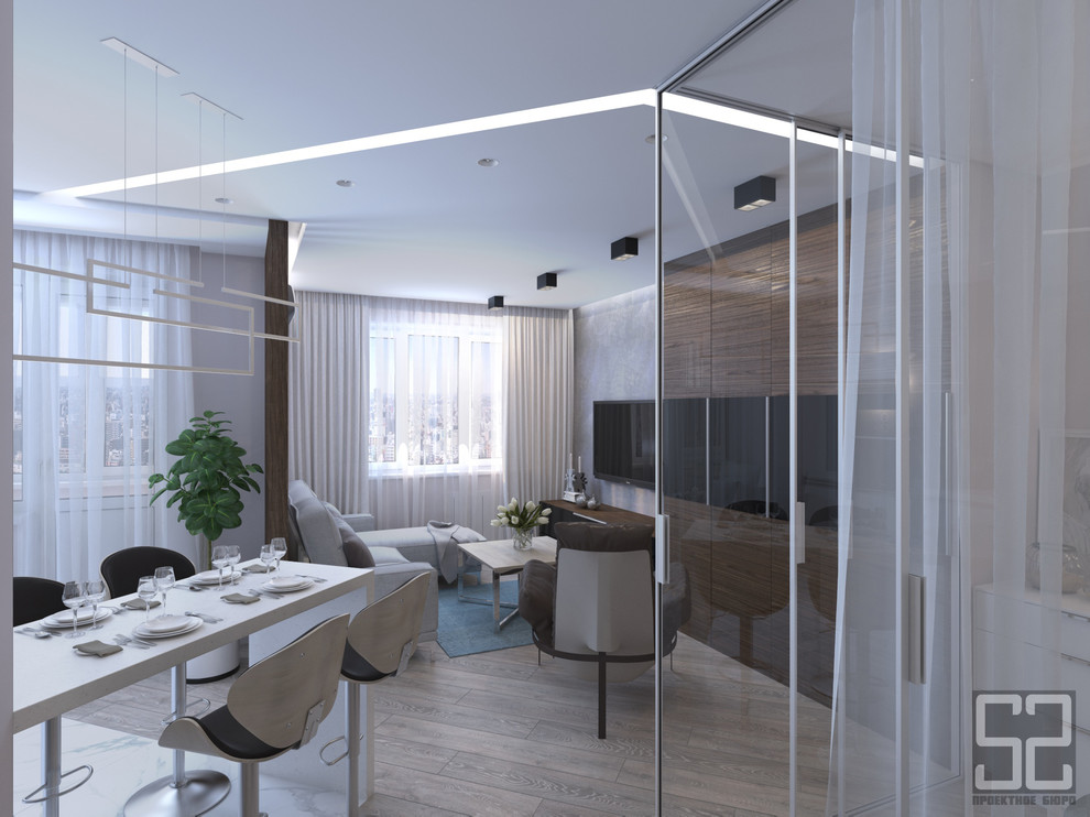 Интерьер квартиры-студии в ЖК "Караваиха"