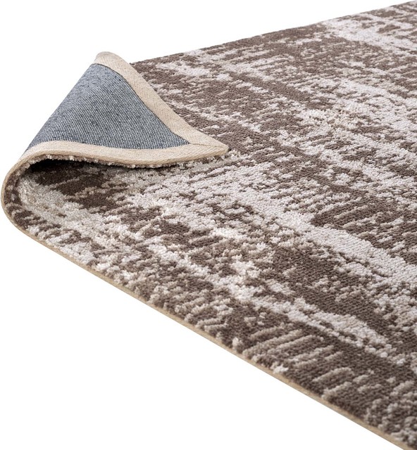 Country Farm Living Area Rug, Distressed Vintage, Multi/Brown Tan ...