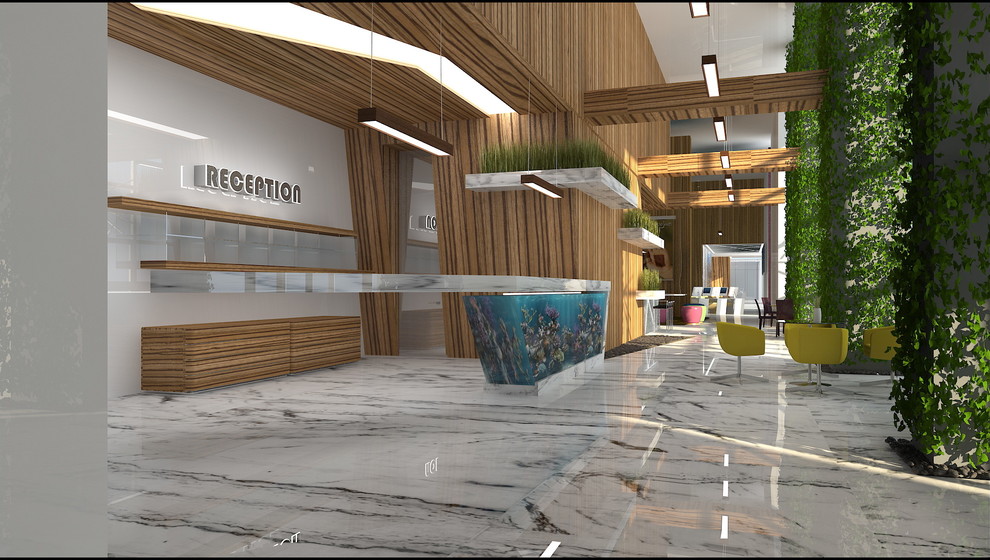 Входная группа и кафе гостиницы в Сочи