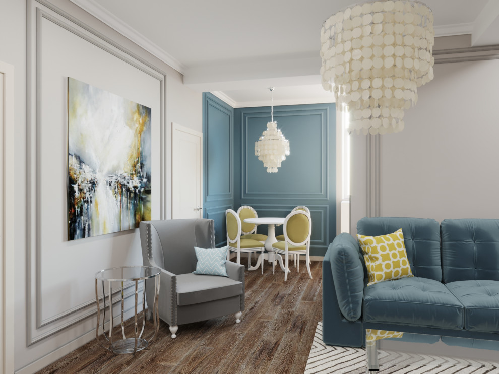 гостиная кухня 40 кв