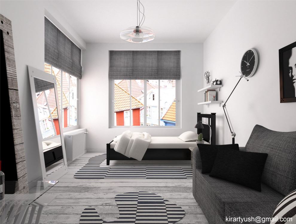 Scandinavian bachelor bedroom