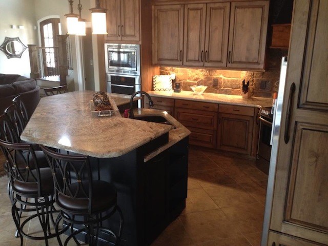 Mountain style kitchen photo in Charlotte