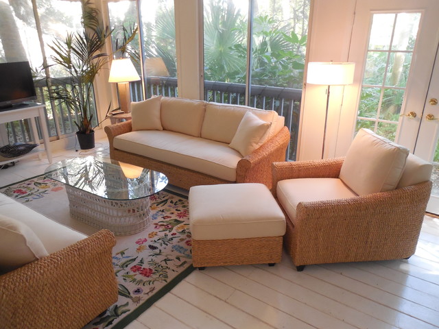 Banana Leaf Sofa Chair And Ottoman World Inspired Home In Miami