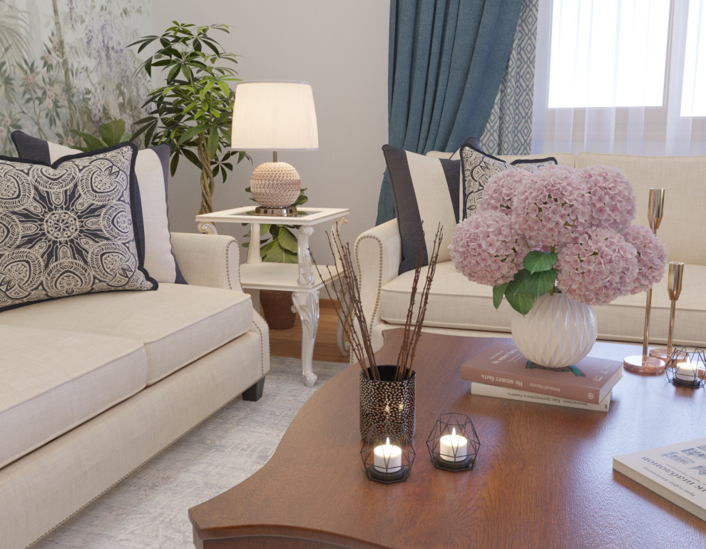 гостиная в средиземноморском стиле