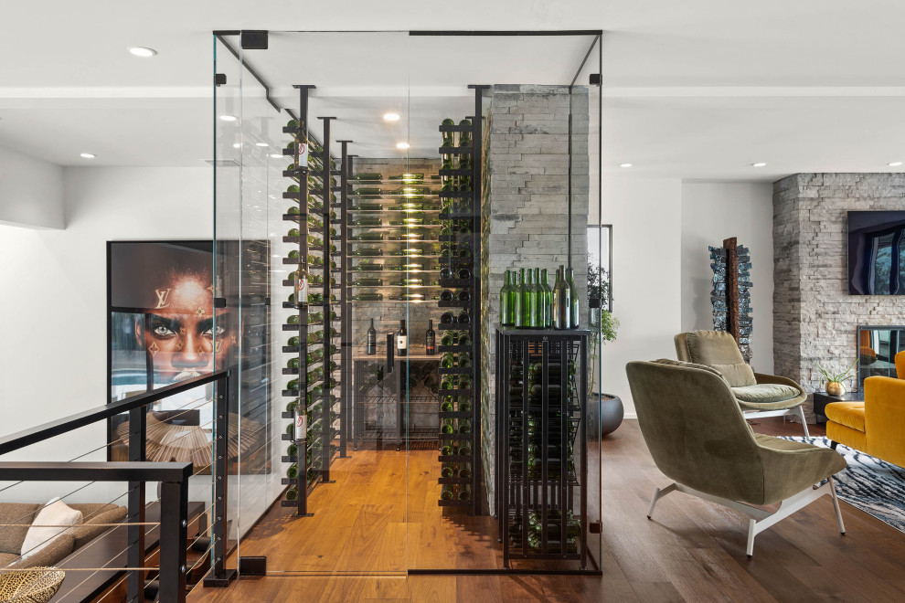 Example of a trendy wine cellar design in Orlando