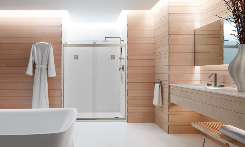 Example of a transitional bathroom design in Phoenix