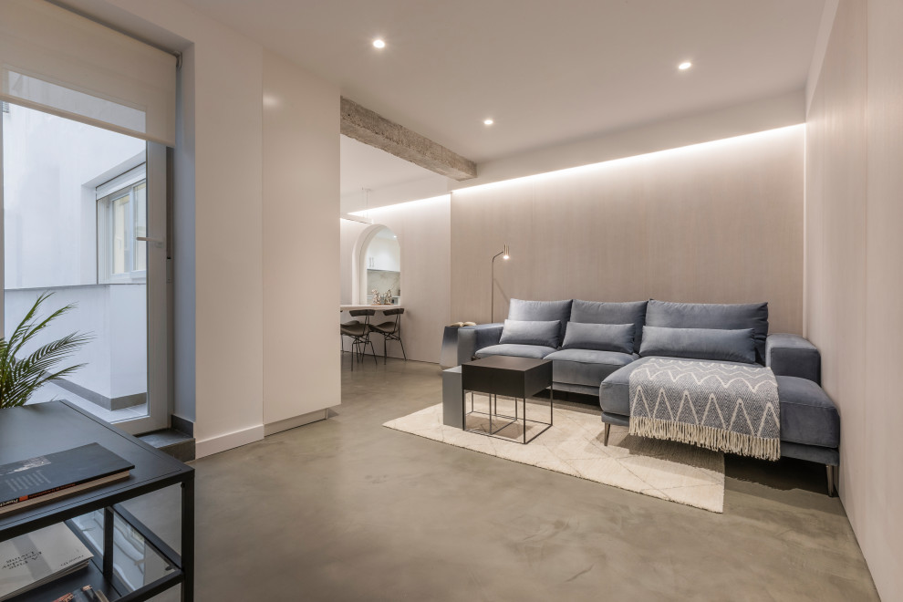 Design ideas for a contemporary living room in Valencia.
