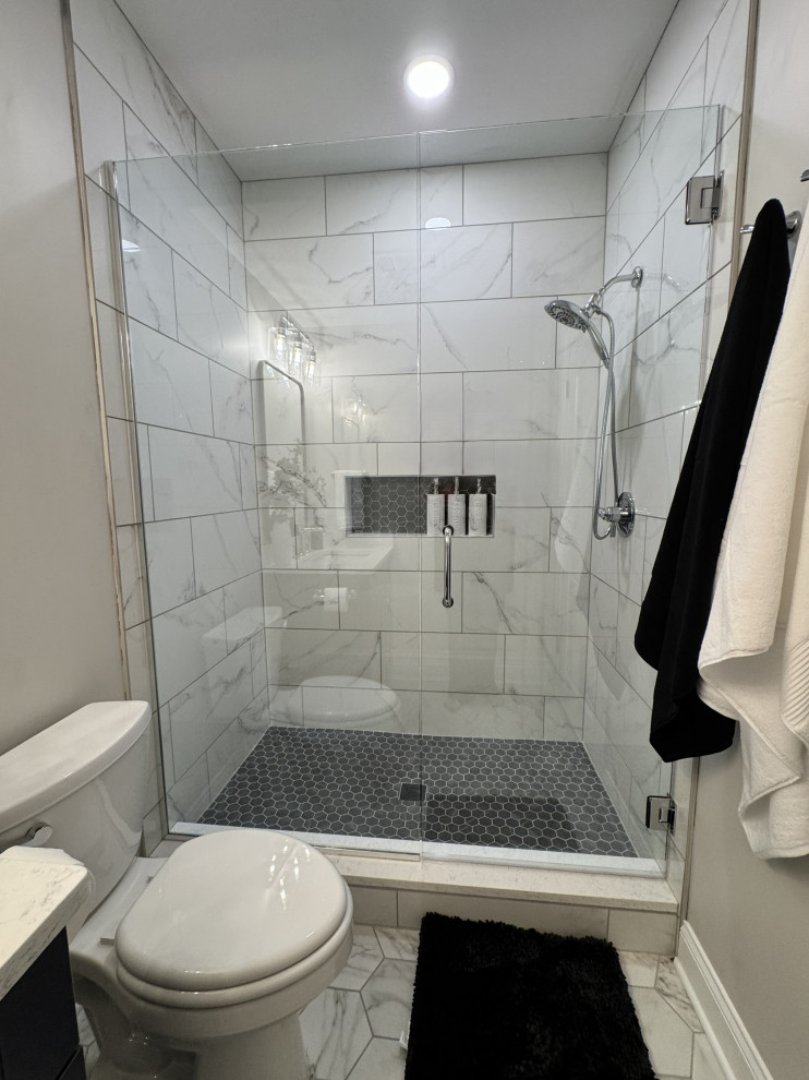 Frameless Glass Shower | Modern Bathroom Remodel
