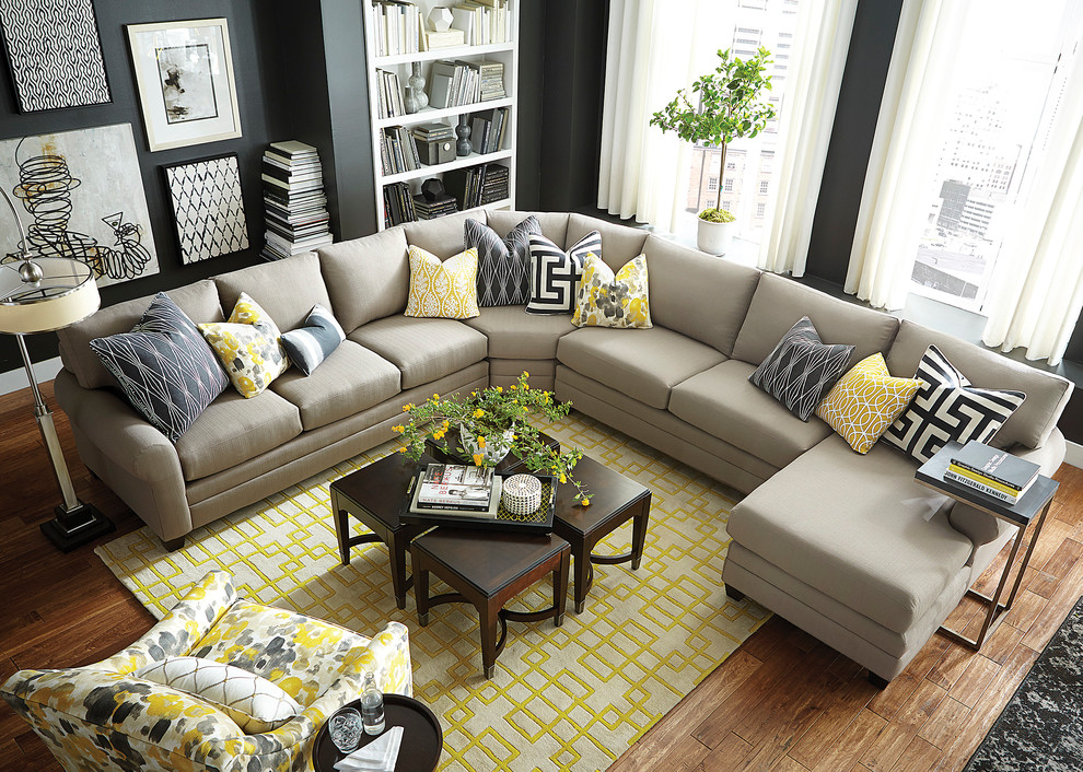 Hgtv Home Design Studio Cu 2 U Shaped Sectional By Bassett Furniture Contemporary Living Room Other By Bassett Furniture