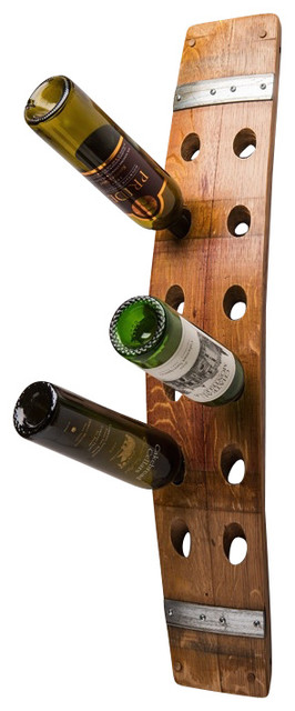 Wooden Wine Bottle DCIGNA Wall Mounted Wine Rack Wooden Barrel Stave Wine Rack 