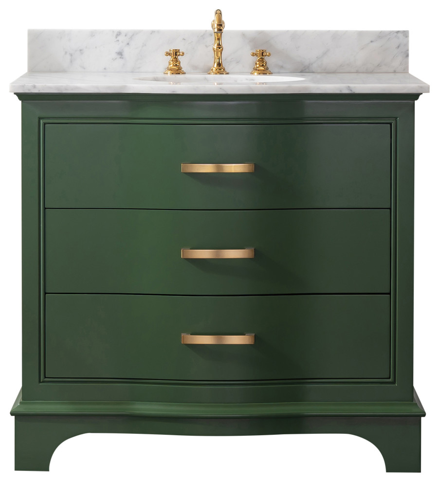 Monroe 36" Bathroom Vanity Contemporary Bathroom Vanities And Sink