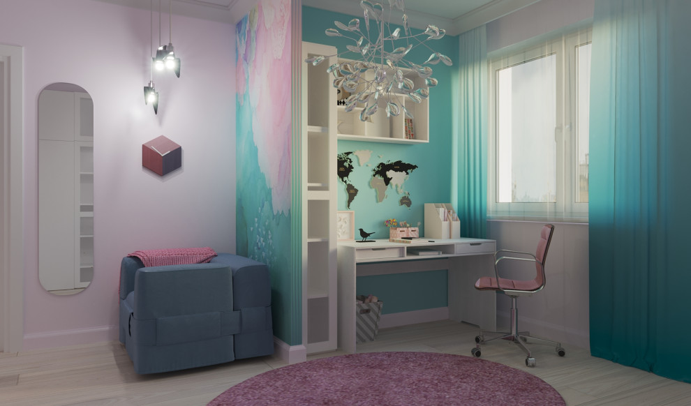 Визуализация детской комнаты для девочки-подростка