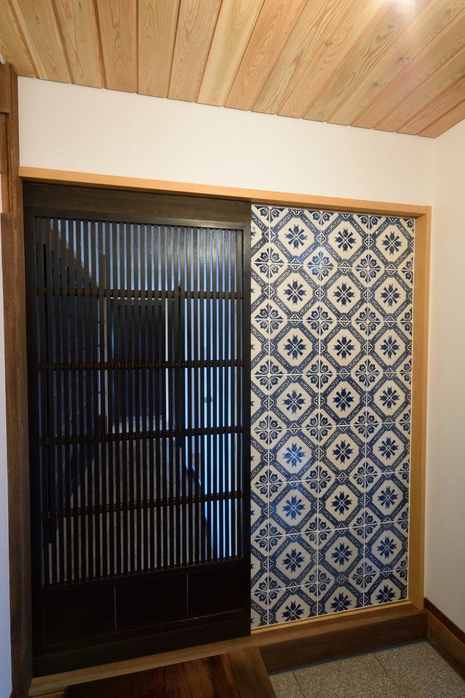 Design ideas for an asian entryway in Other.