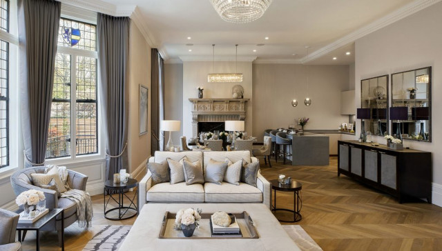 Contemporary Development Hampstead trendy-dagligstue
